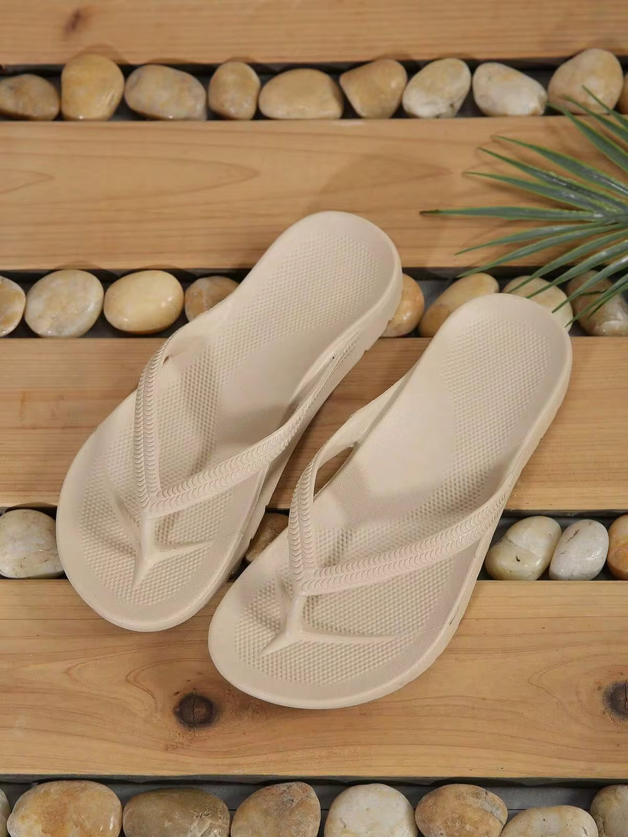 Arch Support Unisex Flip Flops Flat Bottom, Soft And Comfortable For Couples, Suitable For Beach Pool Vacation, Women And Men Flip Flops, Home Sandals