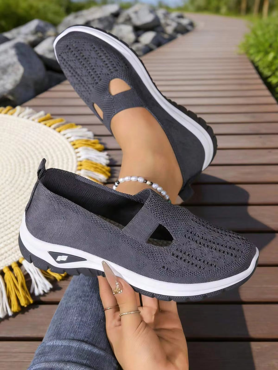 2026 Summer Women's Lace-Up Sneakers. Slip-Resistant Fabric Low-Tops Fit Gym, Office, Kitchen, Hiking And Daily Casual Wear In Multiple Colors.